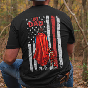 Super Dad, Number One Dad, Personalized Shirt, Father's Day Gift For American Dad - Shirts - GoDuckee