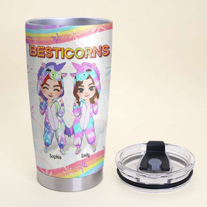 We're Like Normal Besties But More Sparkly And More Stabby, Besties Personalized Tumbler - Tumbler Cup - GoDuckee