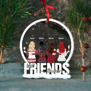 Best Friends Forever Christmas, Personalized Shape Ornament Gift For Besties - Ornament - GoDuckee