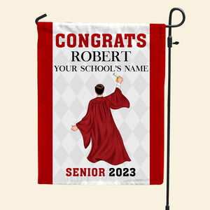 Graduation Congrats Senior 2023, Personalized Flag - Flag - GoDuckee