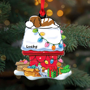 Personalized Lazy Dog Acrylic Custom Shape Ornament, Christmas Gift - Ornament - GoDuckee