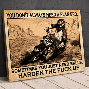 Personalized Motocross Poster - You Don't Always Need A Plan Bro - Vintage - Poster & Canvas - GoDuckee