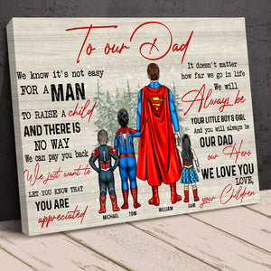 To My Dad I Love You Personalized Canvas Print, Gift For Father - Poster & Canvas - GoDuckee