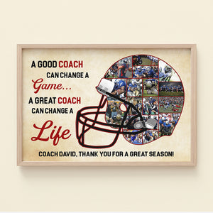 A Good Coach Can Changed A Life, Custom Photo Canvas Print For Football Team, Gift For Sport Coach - Poster & Canvas - GoDuckee