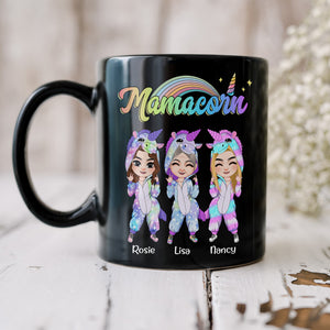 Like A Regular Mom But Way More Sassy, Personalized Mug, Gift For Mom, Mother's Day Gift, Unicorn Mom And Daughters - Coffee Mug - GoDuckee