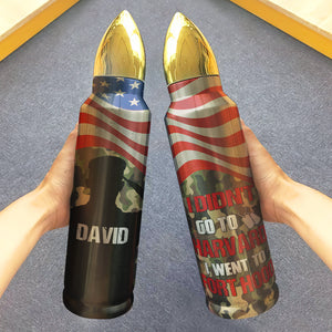 Veteran Bullet Tumbler - I Didn't Go To Harvard - American Flag Theme - Water Bottles - GoDuckee