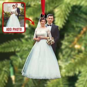 Couple Wedding Anniversary Personalized Acrylic Ornament,Christmas Gift - Ornament - GoDuckee