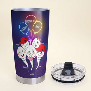 Gift For Mom From Children You Inherited When You Shacked Up, Personalized Tumbler, Funny Disco Sperm Tumbler - Tumbler Cup - GoDuckee