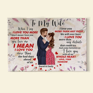 When I Say I Love You More, Couple Kissing Canvas Poster - Poster & Canvas - GoDuckee