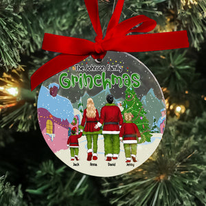 Personalized Grinchmas Family Ornament, Christmas Gift For Family - Ornament - GoDuckee