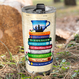 Personalized Outlander Reading Girl Tumbler Cup - Tea & Outlander Series - Tumbler Cup - GoDuckee