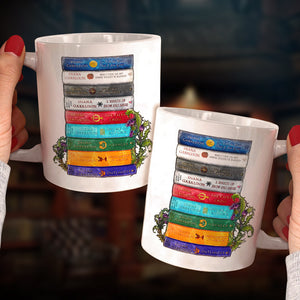 Outlander A Stack Of Books - White Mug For Book Lovers (10HUHU200422) - Coffee Mug - GoDuckee
