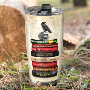 Edgar Allan Poe - Personalized Tumbler Cup - Tumbler Cup - GoDuckee