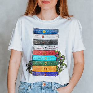 Outlander A Stack Of Books - Shirts For Book Lovers (10HUHU200422) - Shirts - GoDuckee