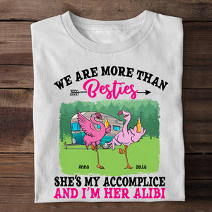 Personalized Gifts For Besties, We Are More Than Besties Flamingo, Custom Camping Shirts - Shirts - GoDuckee
