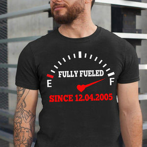 Racing Couple Love Tank Fueled By My Racecar Driver - Personalized Shirt - Shirts - GoDuckee