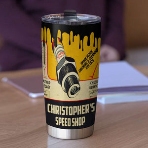 Personalized Racing Tumbler, Spark Plugs Checking & Cleaning - Tumbler Cup - GoDuckee
