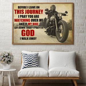 Vintage Motorcycle Poster - If My Bike Lay Down Today - Poster & Canvas - GoDuckee
