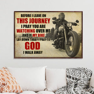 Vintage Motorcycle Poster - If My Bike Lay Down Today - Poster & Canvas - GoDuckee