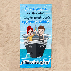 Married Cruising Buddy - Personalized Beach Towel - Gifts For Wife, Girlfriend - Beach Towel - GoDuckee