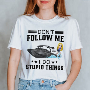 Wakeboarding Don't Follow Me - Personalized Shirts - Shirts - GoDuckee