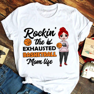Basketball Rockin' The Exhausted - Personalized Shirts - Shirts - GoDuckee