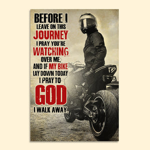 Vintage Motorcyle Poster - Before I Leave On This Journey - Poster & Canvas - GoDuckee