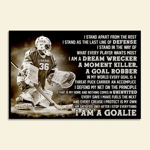 Personalized Hockey Player Poster - I Stand Apart From The Rest - Vintage - Poster & Canvas - GoDuckee