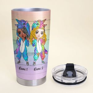 Personalized Unicorn Sisters Tumbler - Magical But Also Stabby - Tumbler Cup - GoDuckee