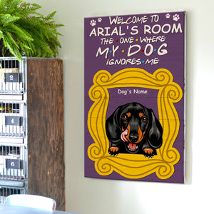 Personalized Dog Lover Poster, The One Where My Dog Ignores Me - Friends Mirror Frame - Custom Dog Breeds - Poster & Canvas - GoDuckee