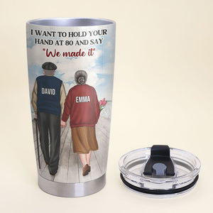 Personalized Old Couple Tumbler - To My Husband I Love You - Tumbler Cup - GoDuckee