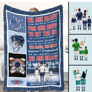 Personalized Hockey Family Blanket - We Are Ready - Blanket - GoDuckee