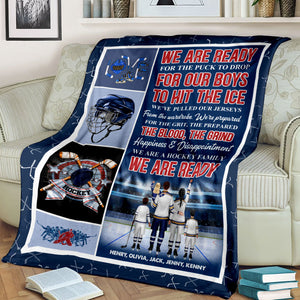 Personalized Hockey Family Blanket - We Are Ready - Blanket - GoDuckee