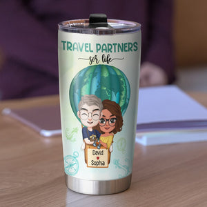 We Have Nothing To Lose And A World To See - Personalized Couple Tumbler - Gift For Couple - Tumbler Cup - GoDuckee
