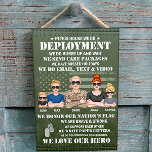 We Honor Our Nation's Flag Personalized Military Metal Sign Gift For Family - Metal Wall Art - GoDuckee