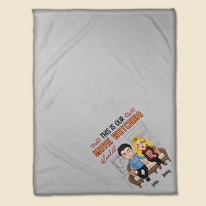 This Is Our Movie Watching Blanket Personalized Couple Blanket, Gift For Couple - Blanket - GoDuckee
