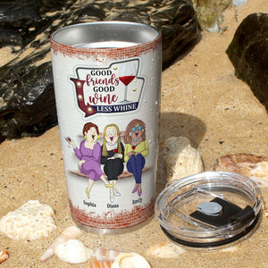 Good Friends Good Wine, Personalized Tumbler, Funny Gifts For Bestie - Tumbler Cup - GoDuckee