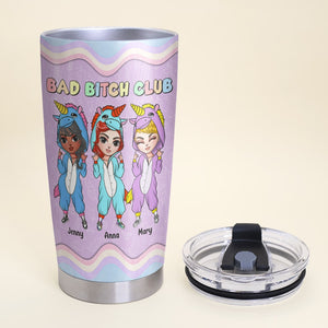 Besties By Chance Judgemental Bitches By Choice Personalized Friends Tumbler, Gift For Friends - Tumbler Cup - GoDuckee