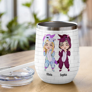 Let's Keep The Dumbfuckery To A Minimum Today - Personalized Friends Tumbler - Gift For Friends - Wine Tumbler - GoDuckee