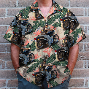 Custom Biker Hawaiian Shirt, Aloha Shirt, Gift For Bike Lovers - Hawaiian Shirts - GoDuckee