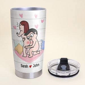 Personalized Couple Tumbler - I Adore You And Love Every Part Of You Especially Your Butt - Gift For Couple - Tumbler Cup - GoDuckee
