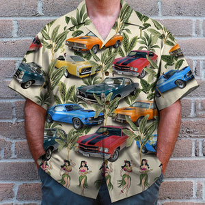 Custom Classic Car Hawaiian Shirt, Dancing Girls Pattern - Hawaiian Shirts - GoDuckee