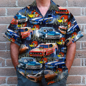 Custom Drag Racing Car Photo Hawaiian Shirt, Gift For Car Lovers (Car0902) - Hawaiian Shirts - GoDuckee