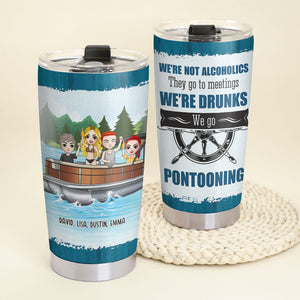 Personalized Pontoon Friends Tumbler Cup - We Go Pontooning - Tumbler Cup - GoDuckee