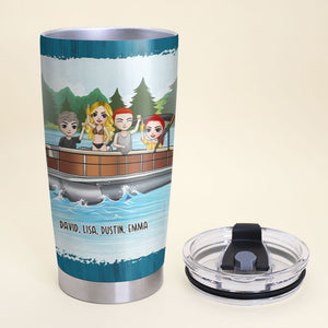 Personalized Pontoon Friends Tumbler Cup - We Go Pontooning - Tumbler Cup - GoDuckee