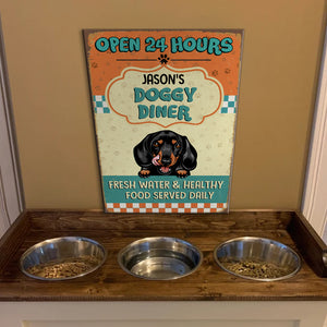 Personalized Dog Breeds Metal Sign - Doggy Diner - Metal Wall Art - GoDuckee