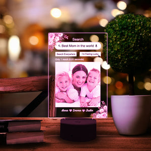 Best Mom In The World - Personalized Led Night Light - Gift For Mom - Led Night Light - GoDuckee