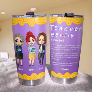 Personalized Teacher Bestie Tumbler - Teacher Bestie Definition - Tumbler Cup - GoDuckee