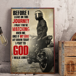 Vintage Motorcyle Poster - Before I Leave On This Journey - Poster & Canvas - GoDuckee