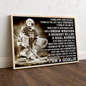 Personalized Hockey Player Poster - I Stand Apart From The Rest - Vintage - Poster & Canvas - GoDuckee